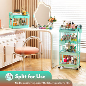 SUNALLY Makeup Cart Organizer in living room setting