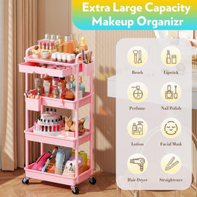SUNALLY Makeup Cart Organizer top view showing compartments