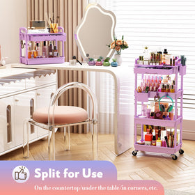 SUNALLY Makeup Cart organizer with accessories