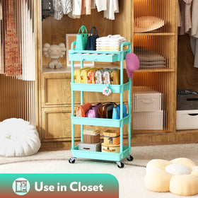 SUNALLY Makeup Cart Organizer with accessories organized
