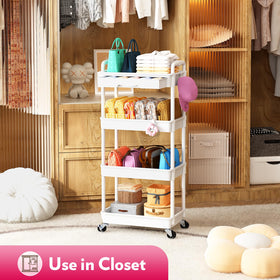 SUNALLY Makeup Cart Organizer with beauty products displayed