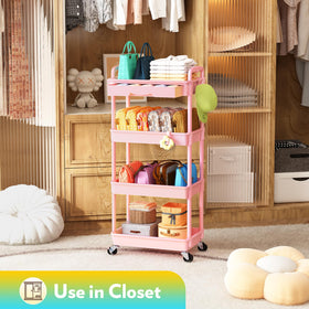 SUNALLY Makeup Cart Organizer with beauty products displayed