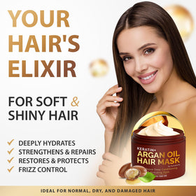 SUNATORIA Argan Oil Hair Mask showing creamy texture