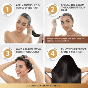 SUNATORIA Argan Oil Hair Mask side view highlighting jar size