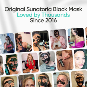 SUNATORIA Black Peel Off Mask in a skincare routine setting