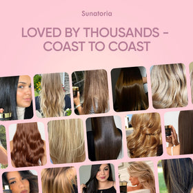 SUNATORIA Keratin Hair Mask on a bathroom counter