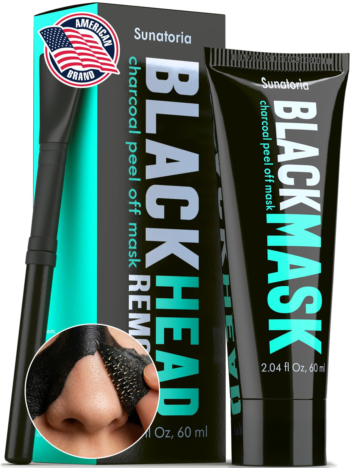 SUNATORIA Original Black Peel Off Face Mask tube front view