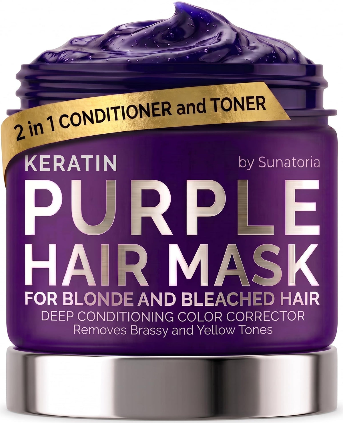 SUNATORIA Purple Hair Mask front view 8.5 Fl Oz