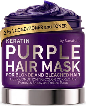SUNATORIA Purple Hair Mask front view 8.5 Fl Oz