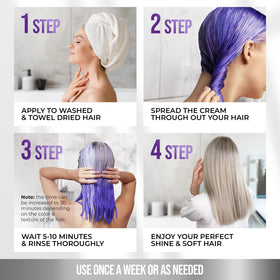 SUNATORIA Purple Hair Mask in bathroom setting
