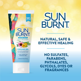 Sunburnt Aloe Vera Gel applied on a sunburned area