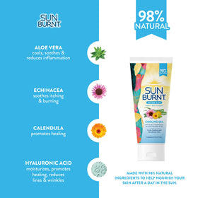Sunburnt Aloe Vera Gel with a soothing effect demonstration