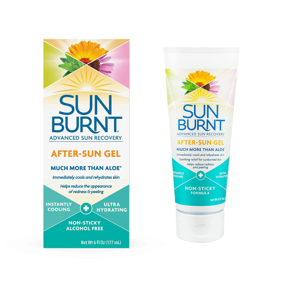 Sunburnt Ultra Hydrating Aloe Vera Gel 6oz front view