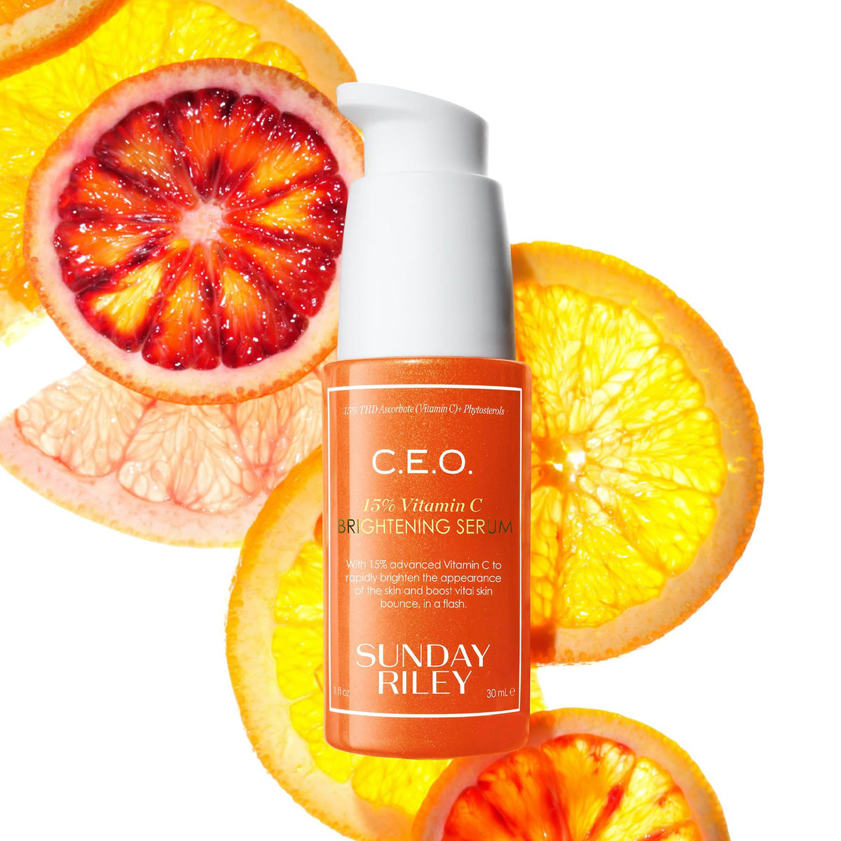 Sunday Riley C.E.O. 15% Vitamin C Brightening Serum lifestyle shot