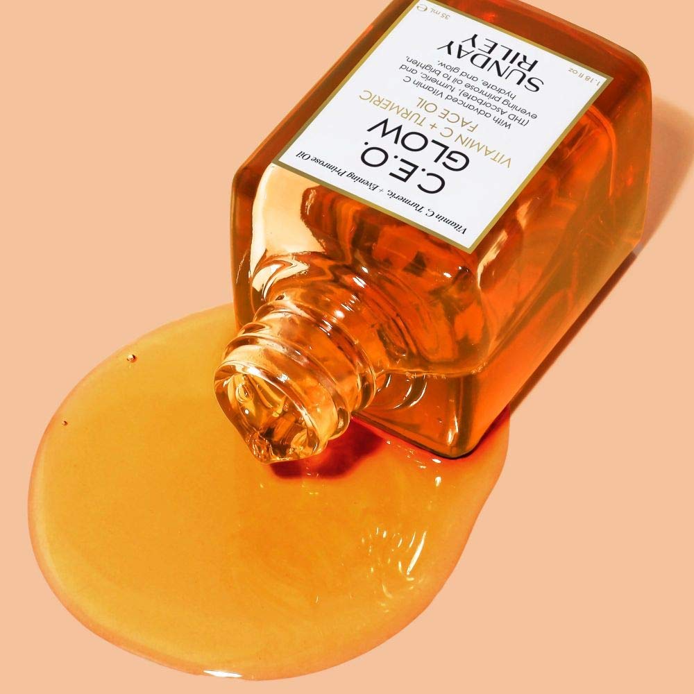 Sunday Riley C.E.O. Glow Vitamin C Turmeric Face Oil bottle back view