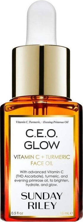 Sunday Riley C.E.O. Glow Vitamin C & Turmeric Face Oil front view