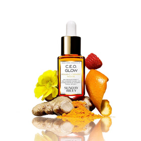 Sunday Riley C.E.O. Glow Vitamin C Turmeric Face Oil with ingredients