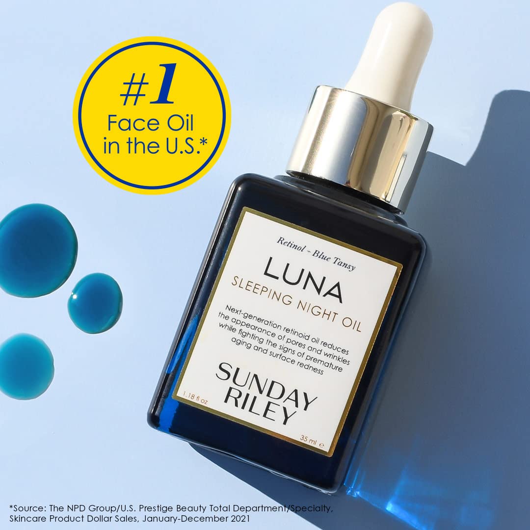 Sunday Riley Luna Retinol Night Oil packaging side view