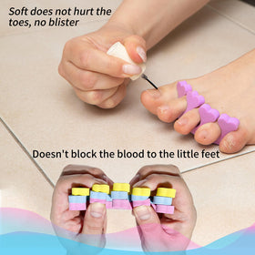 SUNFATT Toe Separators displayed in a nail salon setting