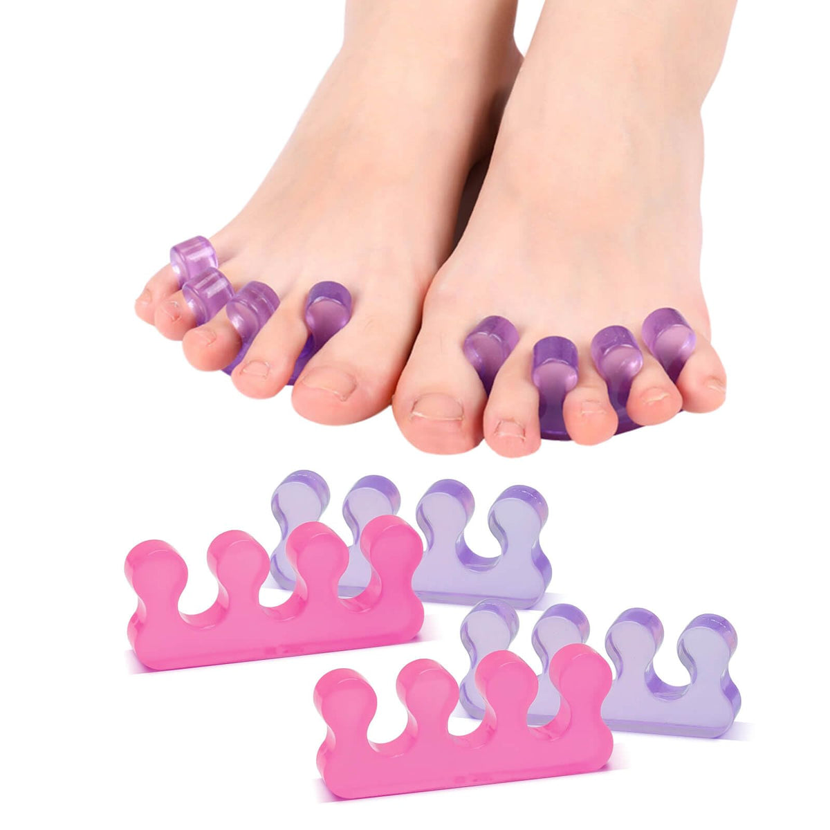 SUNFATT Toe Separators displayed with other pedicure tools