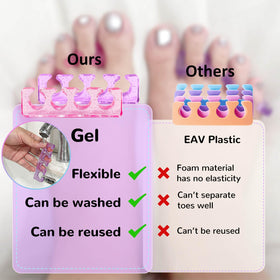 SUNFATT toe separators in packaging with dimensions