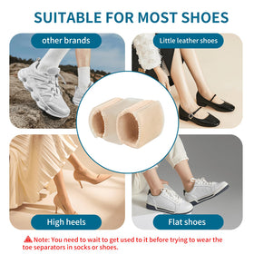SUNFATT Toe Separators on feet during daily activities