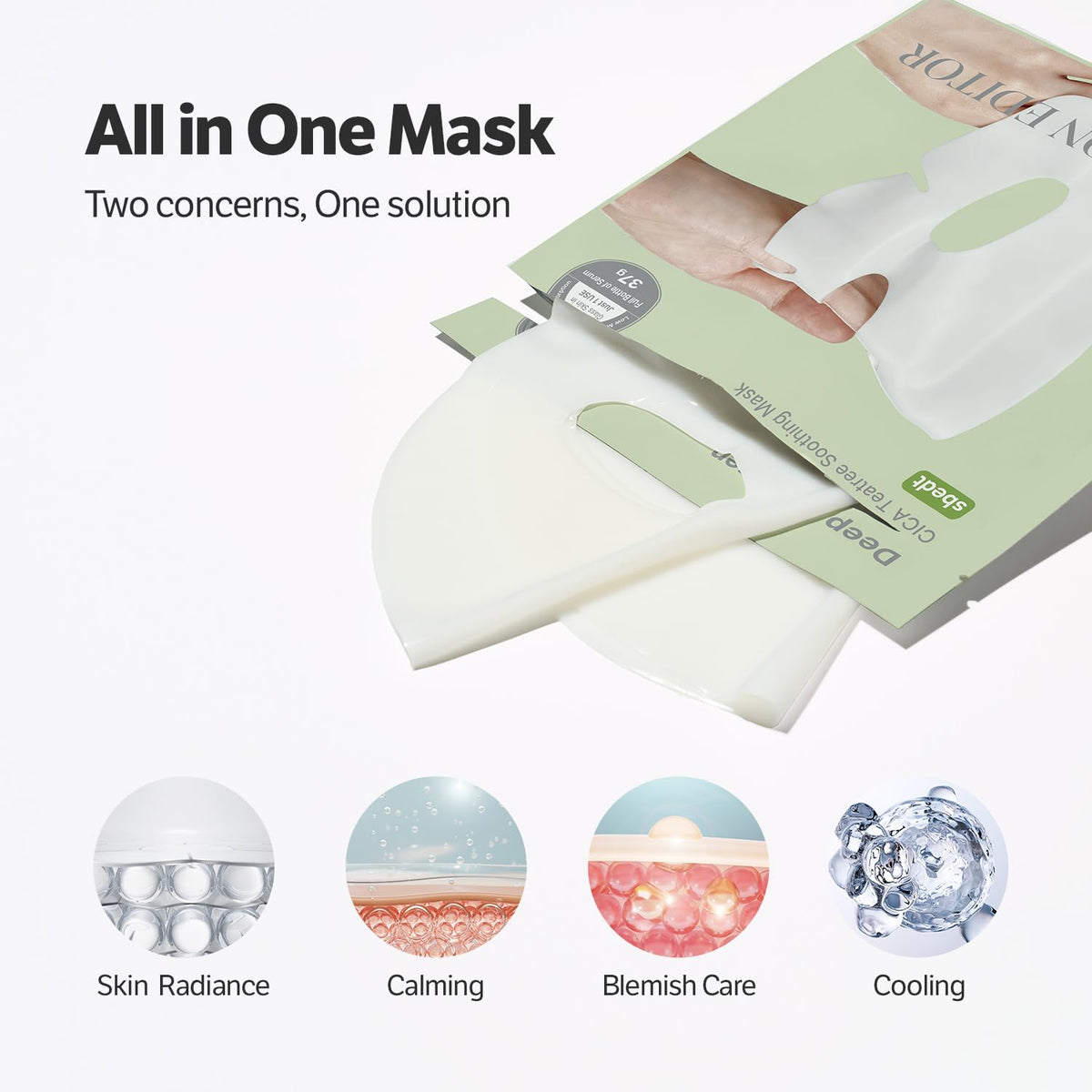 SUNGBOON EDITOR Deep Collagen CICA Tea Tree Overnight Mask in a bathroom setting
