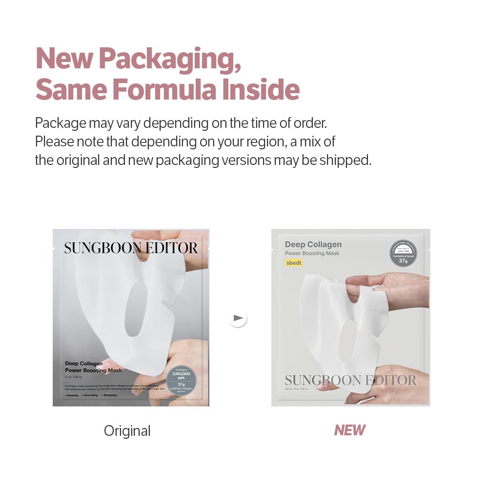 SUNGBOON EDITOR Deep Collagen Overnight Mask hydrogel sheet close-up