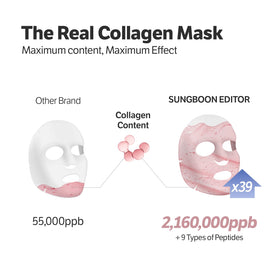 SUNGBOON EDITOR face mask applied to model's face