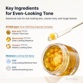 SUNGBOON EDITOR Kojic Acid Niacinamide Capsule Cream Toy Story 5 Edition application on skin