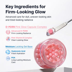 SUNGBOON EDITOR Pink Vitamin Glow Capsule Cream on a vanity with other skincare products