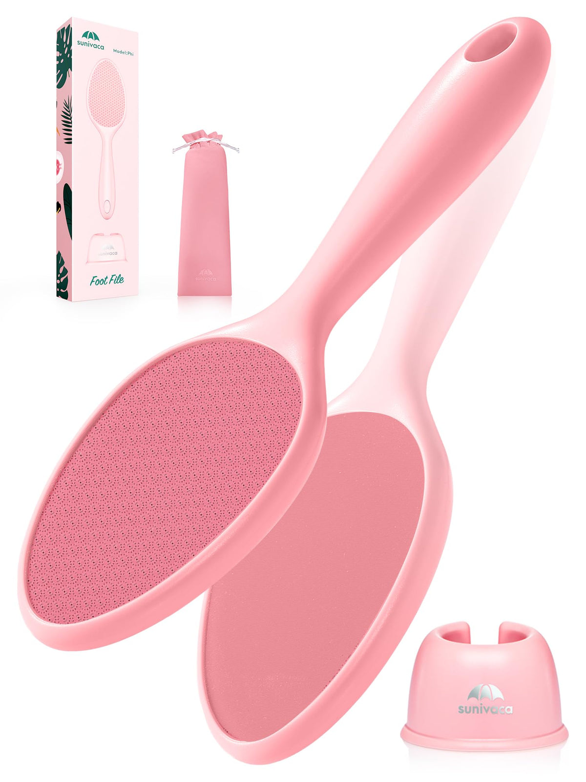sunivaca Glass Foot File front view with ergonomic handle