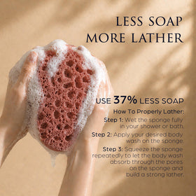 Sunlite Sports Spongentle Loofah Sponge smooth side for gentle cleansing