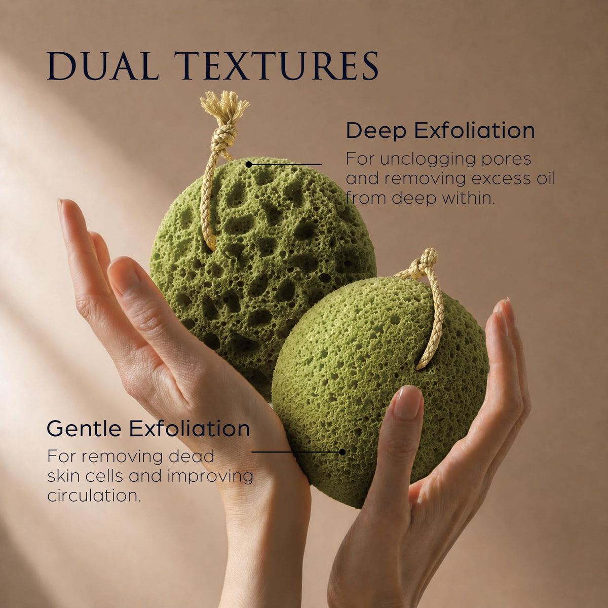 Sunlite Sports Spongentle Loofah Sponge textured side for exfoliation