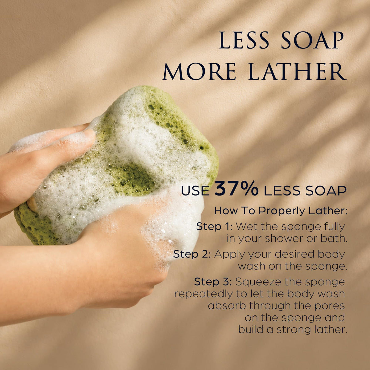 Sunlite Sports Spongentle Loofah Sponge with hanging loop for drying