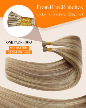 Sunny Hair 18 Inch I-Tip Hair Extensions packaging