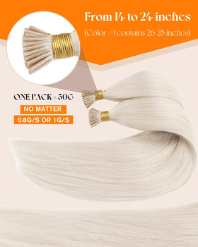 Sunny Hair 18 Inch I Tips Extensions Ice Blonde packaging