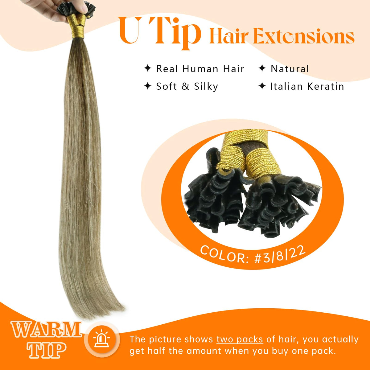 Sunny Hair 18 Inch U Tip Hair Extensions packaging
