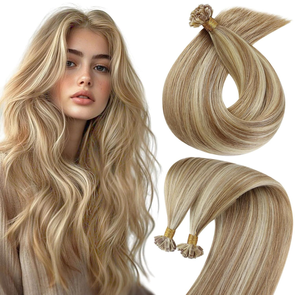 Sunny Hair 20 Inch K Tip Hair Extensions front view