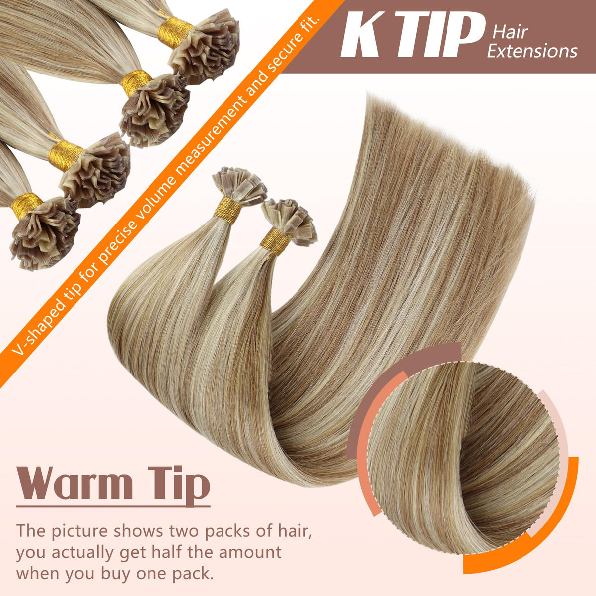 Sunny Hair 20 Inch K Tip Hair Extensions packaging