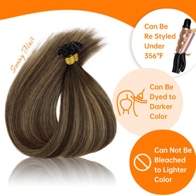 Sunny Hair 20 Inch K Tip Hair Extensions styled in a ponytail