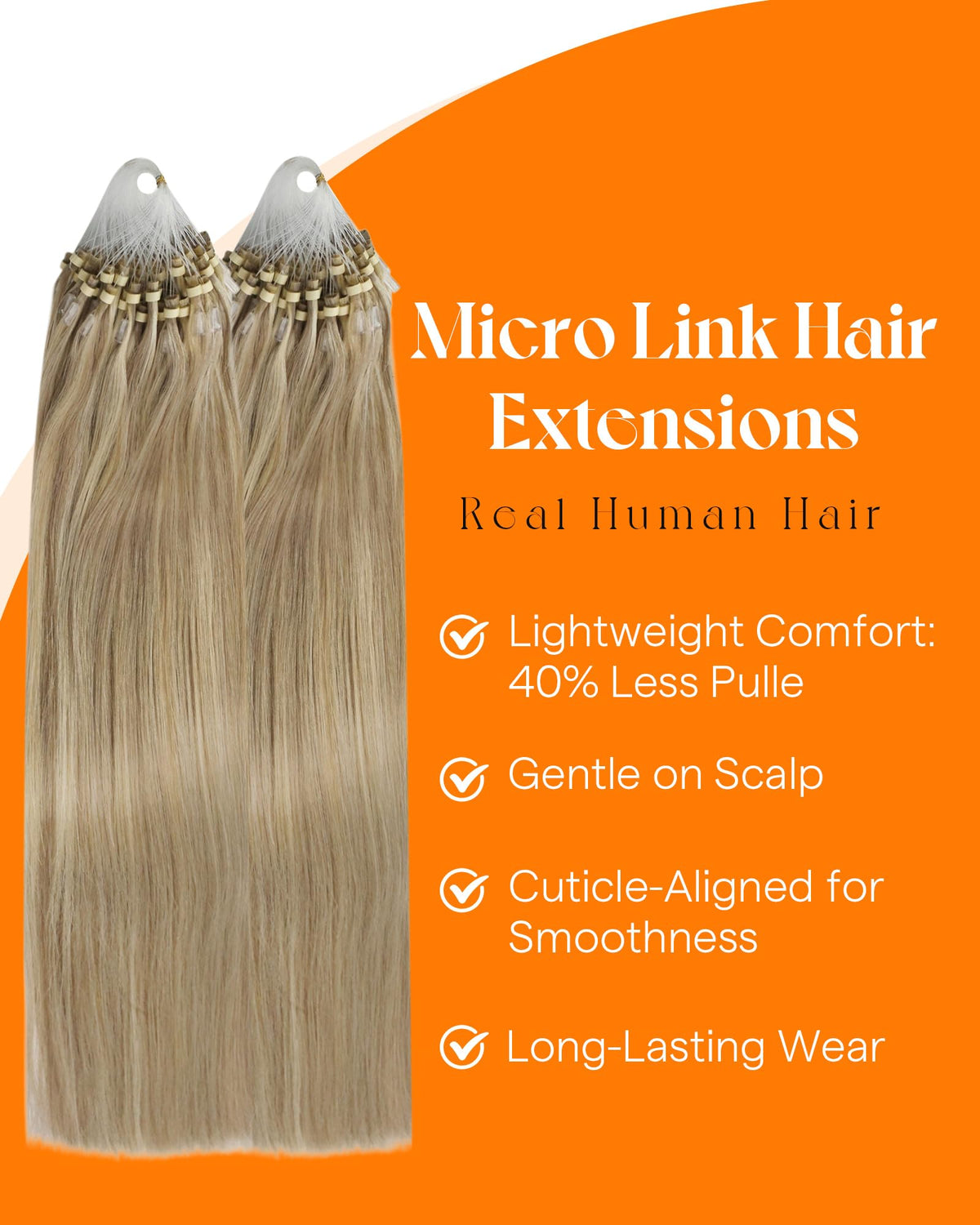 Sunny Hair 20 Inch Micro Link Extensions displayed on a mannequin