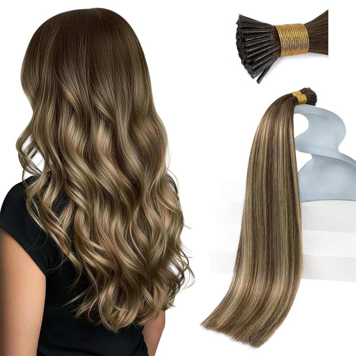 Sunny Hair 22 Inch I Tip Human Hair Extensions package front view