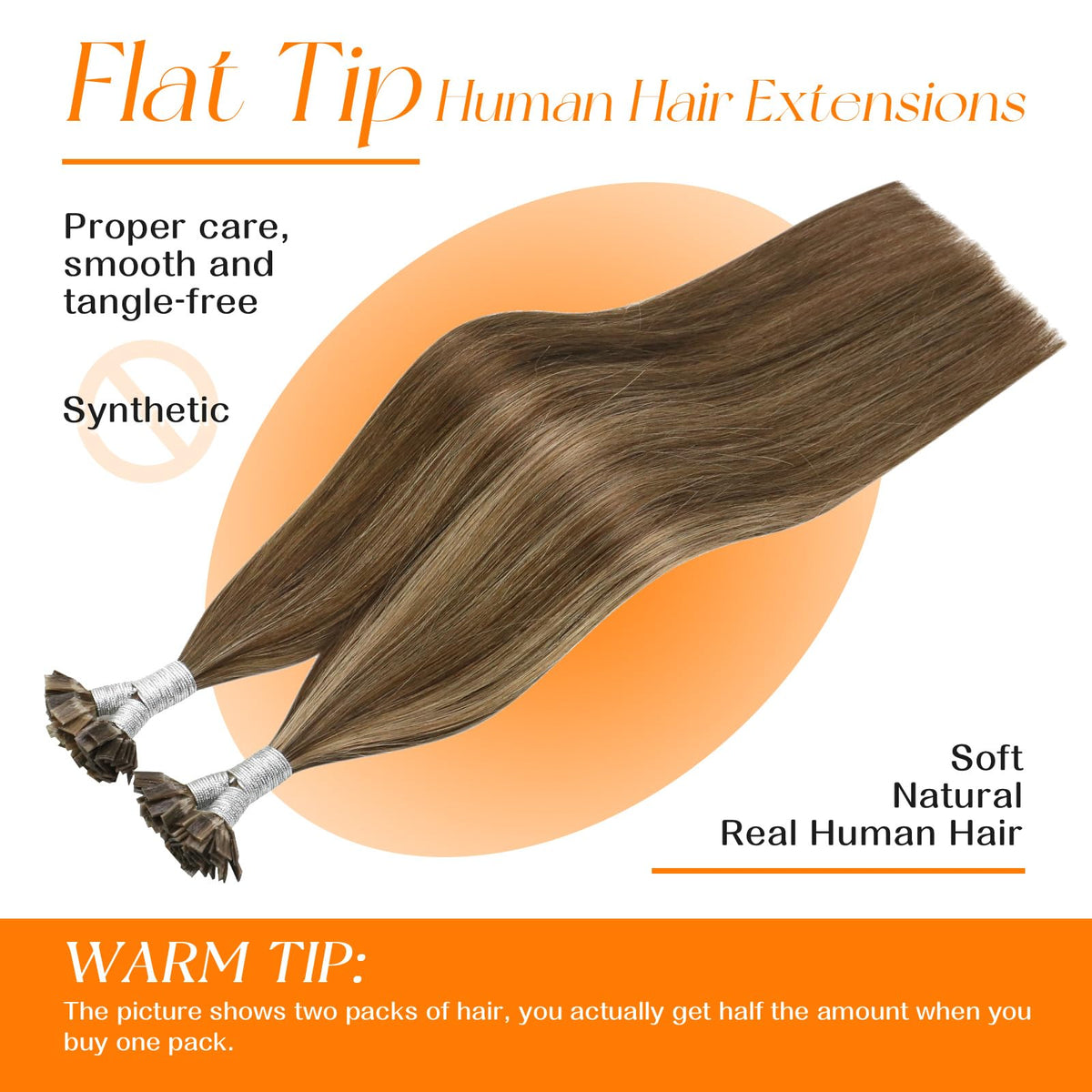 Sunny Hair 22 Inch K Tip Hair Extensions displayed on a mannequin