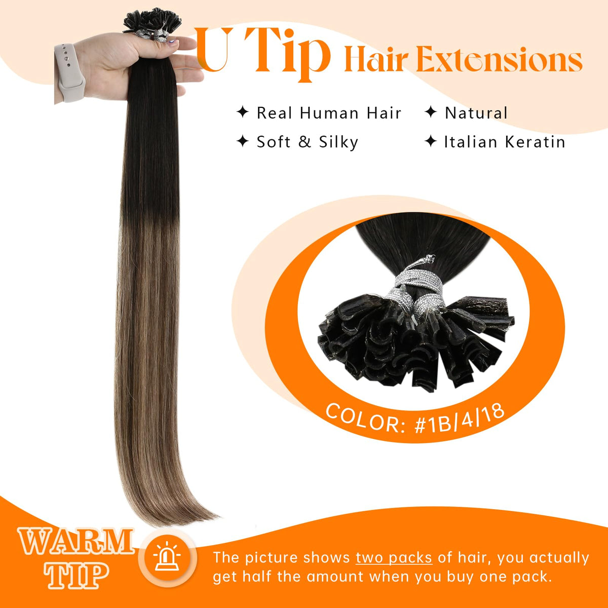 Sunny Hair 22 Inch K Tip Hair Extensions packaging