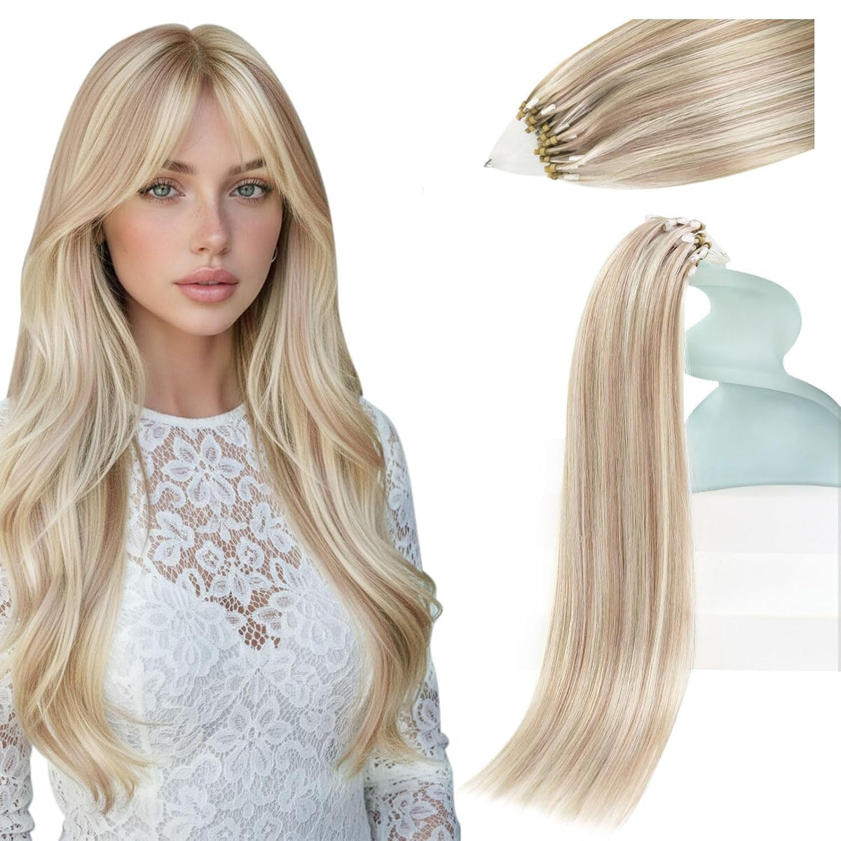 Sunny Hair 22 Inch Micro Bead Hair Extensions front view