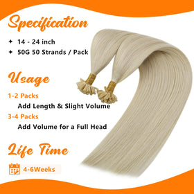 Sunny Hair 22 Inch U Tip extensions displayed in packaging