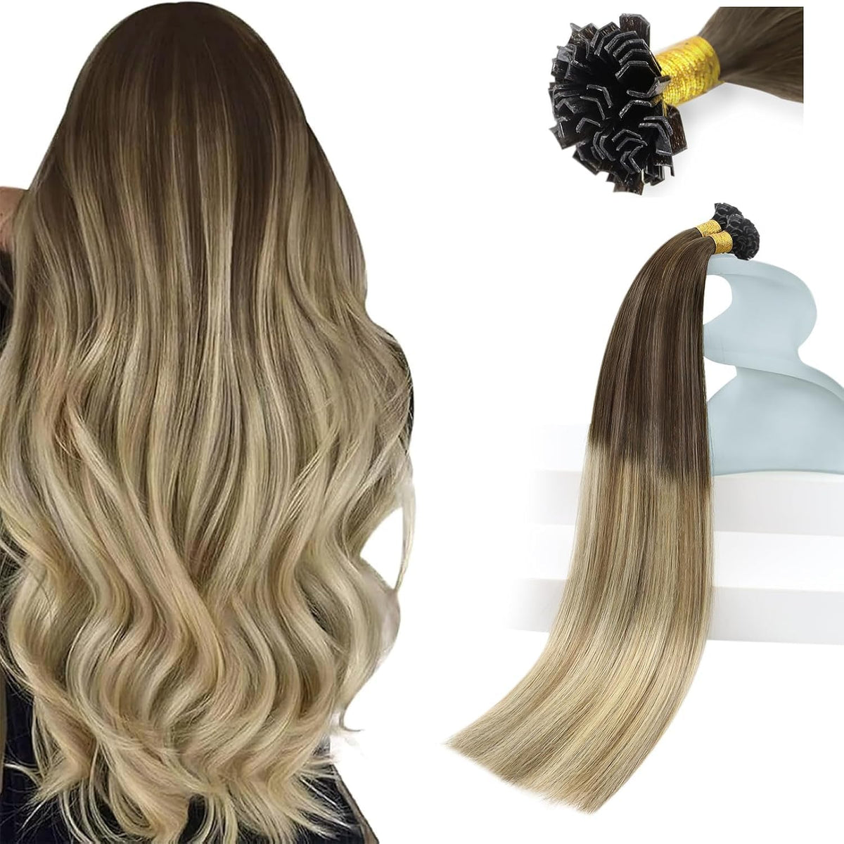 Sunny Hair 24 Inch K Tip Hair Extensions front view