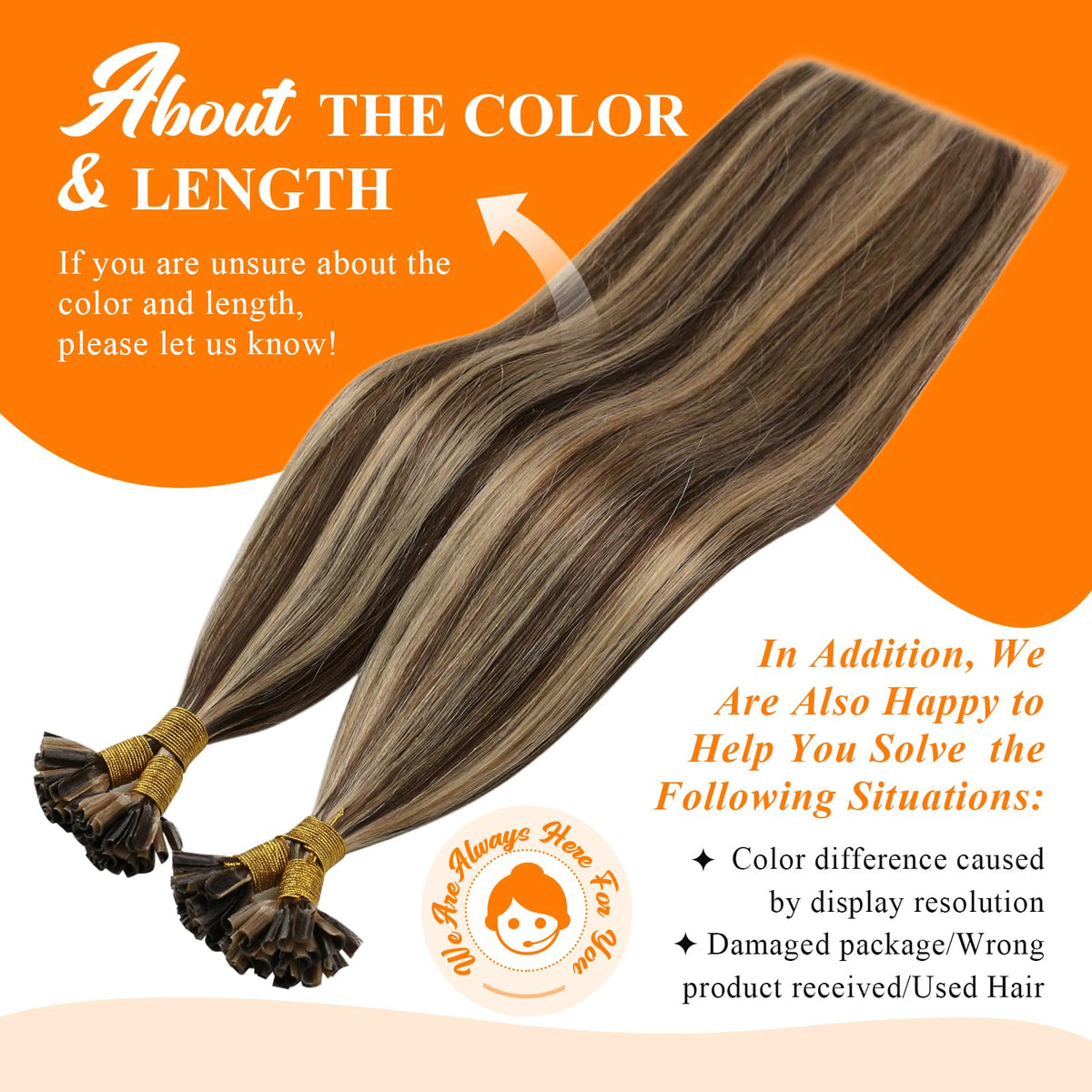Sunny Hair 24 Inch K Tip Hair Extensions in a straight style
