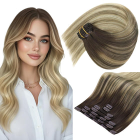 Sunny Hair 24 Inch Ombre Clip-in Hair Extensions front view